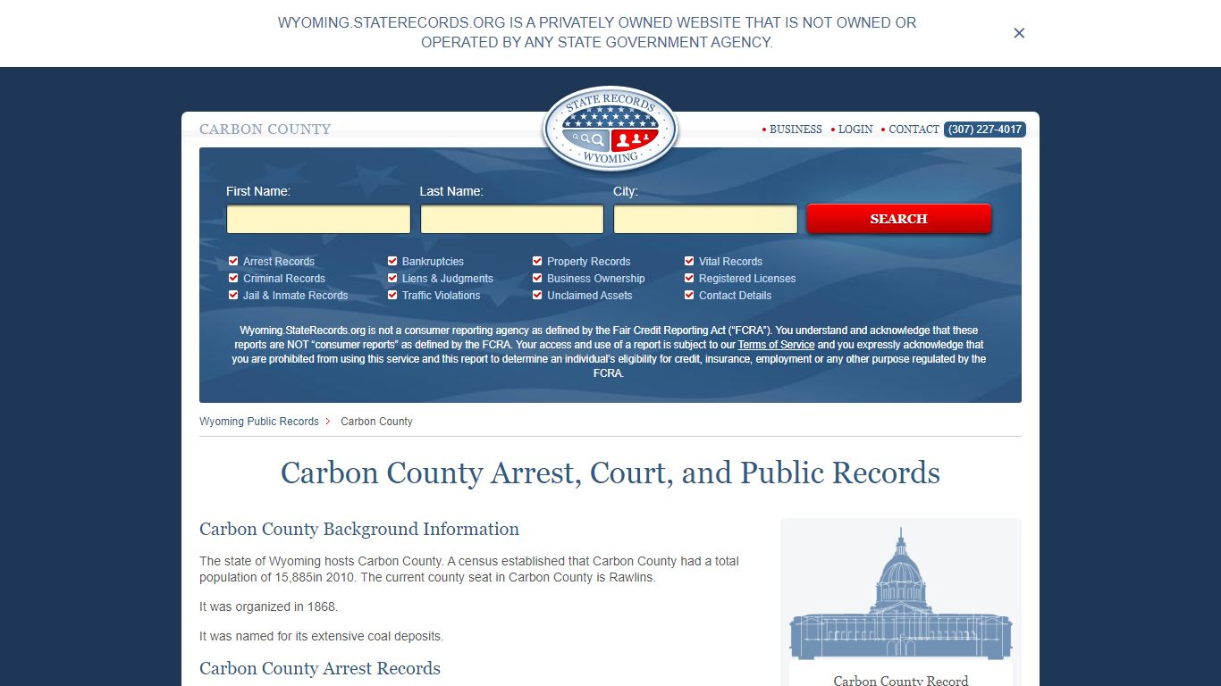 Carbon County Arrest, Court, and Public Records